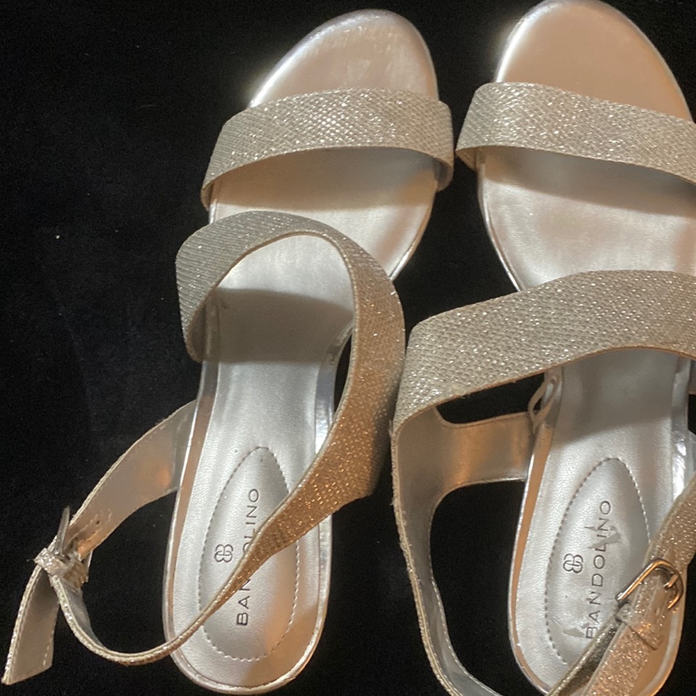 Silver dressy heels